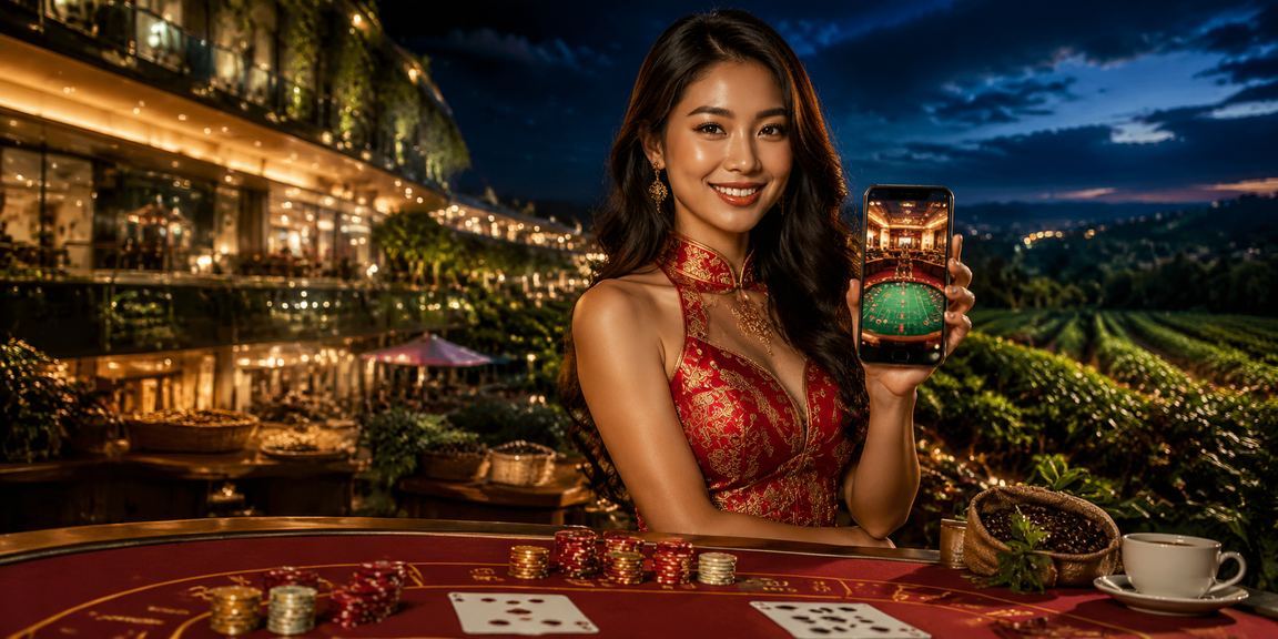 Người phụ nữ Hà Nội trong tà áo dài nhận thưởng VIP bonus dưới ánh đèn neon hiện đại