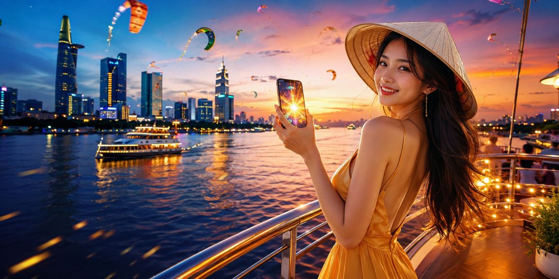 Người dùng tại Sài Gòn xem kèo bóng đá trên điện thoại di động buổi tối