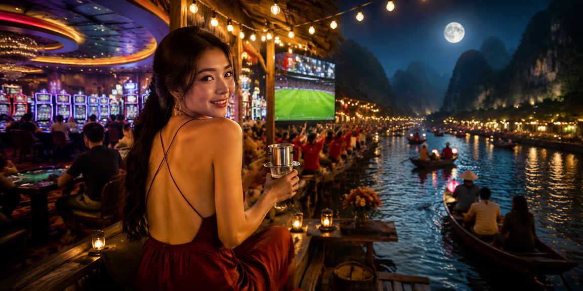 Người chơi cá cược thể thao trực tuyến tại Việt Nam theo dõi trận bóng đá trên điện thoại